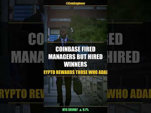 COINBASE FIRED MANAGERS BUT HIRED WINNERS — CRYPTO REWARDS THOSE WHO ADAPT #Shorts