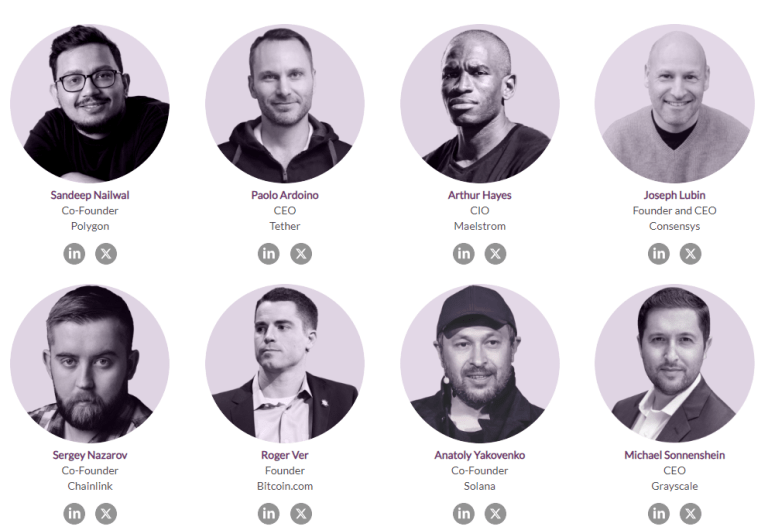 Speakers of the TOKEN2049 Event